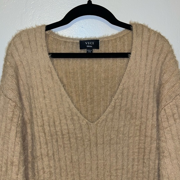 NWOT Ice Queen Fuzzy Knit Long Sleeve Sweater Dress 🤎 - Picture 3 of 4